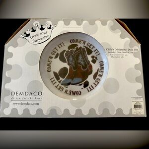 Adorable Western Baby Plate, Bowl, Cup gift New unopened (small damage to box)